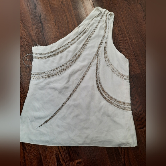 Ramy Brook NWT one shoulder embellished top size L - Picture 2 of 11